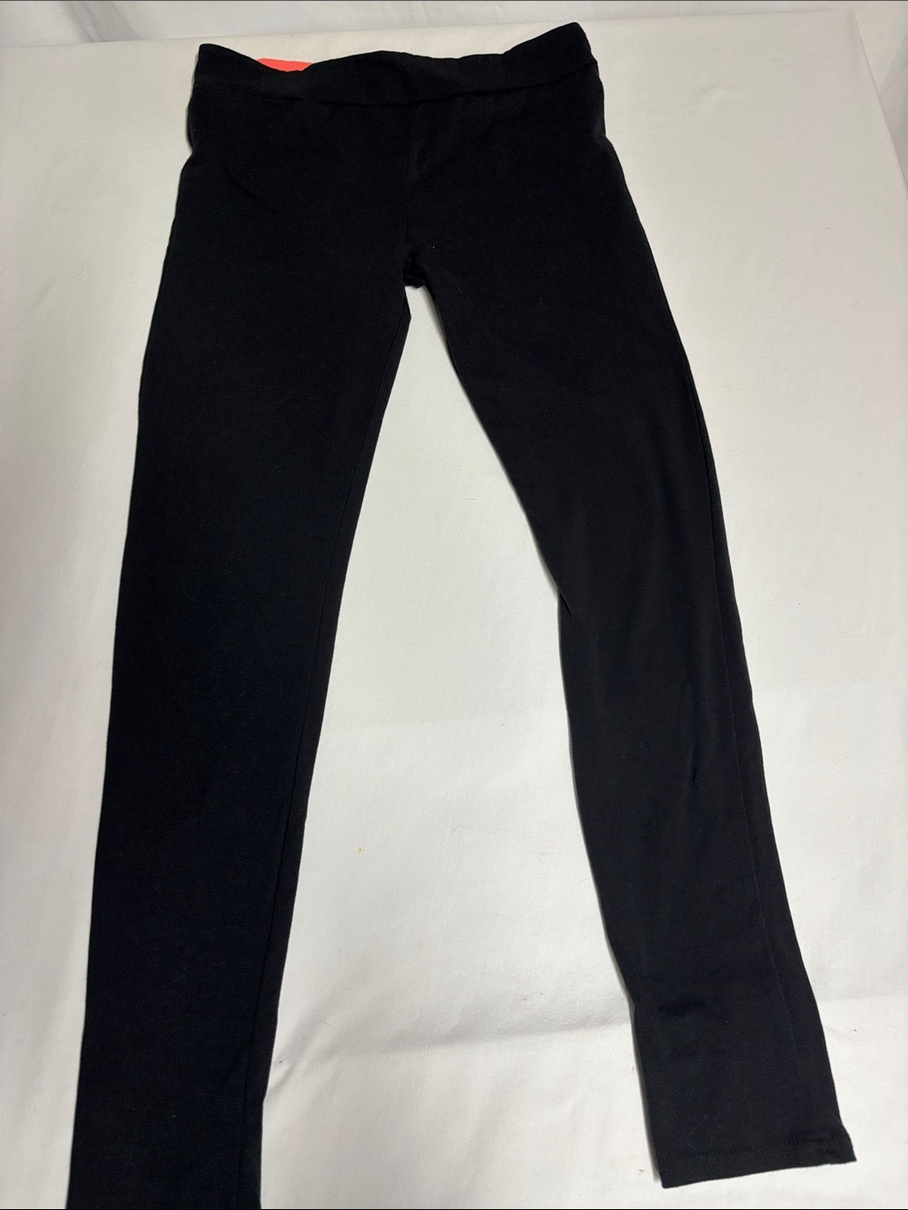 Poof! 2009 Black Leggings Women’s L Cotton Stretch Coral Waist Y2K